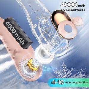 Nuevo Ventilador Portátil de Cuello USB de Alta Velocidad de 4000 mAh, Ventilador Recargable con Batería, Ventilador de Refrigeración para Viajes al Aire Libre - Product Image 4