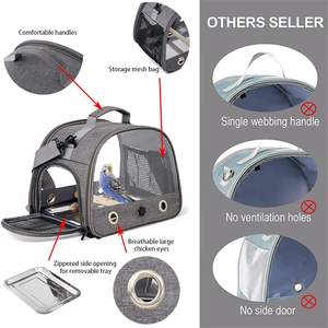Cage à perroquet respirante légère pour oiseaux avec bâton de support en bois amovible et sac de <span class=keywords><strong>cages</strong></span> à oiseaux à longue bandoulière - Product Image 5