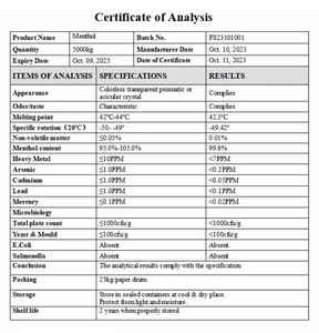 Kualitas tinggi grosir pasokan Natural mentol 99% Mint mentol kristal - Product Image 4