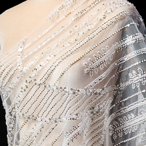 Haute Qualité Cristal Français Strass Carré Diamants Qualité Perlé Maille Tissu - Product Image 5