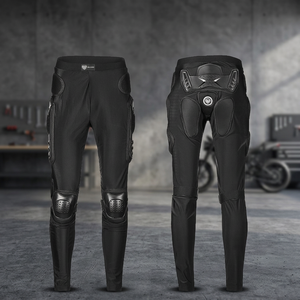 Pantalones de Motociclismo de Cuero con Protección Blindada CE, Protección para Rodillas, Estilo Profesional, Unisex, Transpirables, Alta Visibilidad - Product Image 3