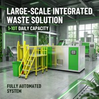 Machine de compostage des déchets alimentaires HangKai, équipement de traitement en acier inoxydable 304, capacité de 1 à 10 tonnes, origine Hebei