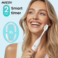 Ensemble de brosses à dents électriques soniques pour couples, alimentées par piles, automatiques, étanches, pour voyage, avec poils doux