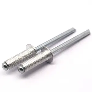 Polished - Zinc Plated Threaded Aluminum Steel Grooved Open End Blind Rivets For Wood
