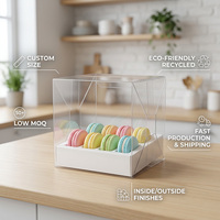 Boîte en plastique PET rigide transparente personnalisée pour biscuits, emballage de pâtisserie, conteneur de présentation pliable pour la vente au détail, emballage de stockage