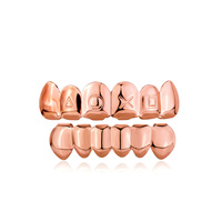 Bijoux de corps tendance Hip Hop pour Halloween, avec six grilles dentaires en laiton rhodié pour les fêtes d'anniversaire