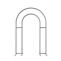 Support de fond d'arche de porte entièrement ouvrable, robuste, portable, romantique, en alliage d'aluminium, détachable, pour fête d'anniversaire, mariage