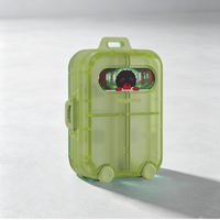 Boîte à pilules de voyage pliable 7 compartiments, format poche, design valise, multicolore, pour rangement de médicaments, vente en gros