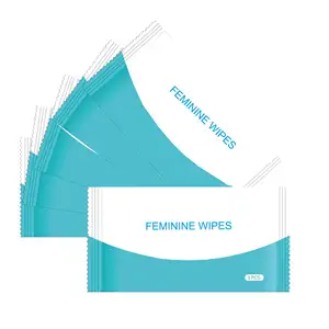 Private Label Teebaum Reine natürliche Kräuter Individuell verpackte organische Reinigung Vaginal Intim pflege Damen hygiene Feucht tücher