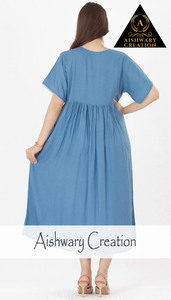 2024 verano nuevo diseño elegante Midi túnicas vestido 100% algodón puro Casual estilo Maillard - Product Image 2