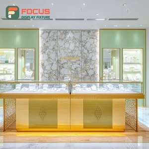 Mostrador de Exhibición de Joyería de Lujo Libre de Impuestos, Acabado Laminado, Vitrina Comercial para Tiendas - Product Image 1