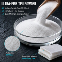 Poudre thermofusible DTF blanche de qualité supérieure, adhésif TPU anti-sublimation pour l'impression textile sur vêtements foncés, sans transfert de couleur