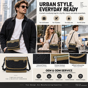 Sac à bandoulière personnalisé pour femme en cuir PU gaufré, sac à main décontracté avec sangle réglable, fabricant OEM ODM à marque privée - Product Image 3
