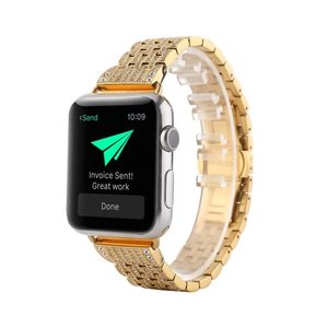 <span class=keywords><strong>Bracelet</strong></span> <span class=keywords><strong>de</strong></span> luxe intelligent en acier inoxydable avec diamant à sept perles pour <span class=keywords><strong>Apple</strong></span> <span class=keywords><strong>Watch</strong></span> - Product Image 2