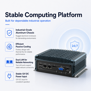 Mini PC sin Ventilador para Kiosco, Doble LAN, 2 COM, <span class=keywords><strong>USB</strong></span>, Salida de Audio y Pantalla, Compatible con Windows y Linux, para Integración con Equipos - Product Image 2