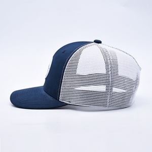 High Quality Brand Styles 3d Embroidered 112 Trucker Cap Custom 6 Panel Blue <b>White</b> Richardson Mesh Trucker Hats - Product Image 4