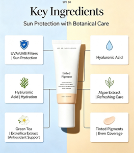 OEM Crema Hidratante con Color SPF30 50 Cobertura Ligera Base de Maquillaje Protector Solar No Grasoso Loción Diaria con Color Crema Iluminadora - Product Image 4