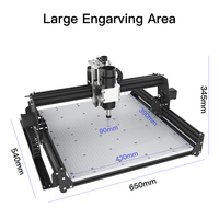 Máquina CNC 4540 de 3 Ejes con Eje de Aluminio de 500W, Fresadora y Grabadora de Metal, Router CNC de Escritorio Pequeño para Madera