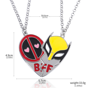Collana con Ciondolo <span class=keywords><strong>Deadpool</strong></span> e Wolverine 3 James Ryan Reynolds 2024, Gioielli Choker, Collana Wolverine 3 - Product Image 2
