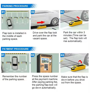 Outdoor Waterproof Steel <b>Remote</b> Parking <b>Lock</b> Automatic Electric Car Space Guard Post Intelligent Vehicle Barrier - Product Image 3
