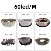 Ws2812b Ws2811 5V 12V 30 60 144Led 5050 RGBIC Bande Lumineuse LED Flexible Pixel Adressable Led Bande Lumineuse pour KTV bar Décoration