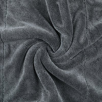 Serviette de séchage super professionnelle en microfibre à boucles doubles torsadées 1200 GSM, prix usine, pour lavage de voiture, taille personnalisée, avec logo et étiquette