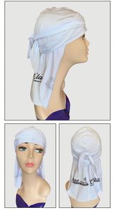 Durag en satin soyeux de haute qualité avec logo personnalisé, coutures extérieures, unisexe, extra long, à ondulations, avec longues sangles - Product Image 4