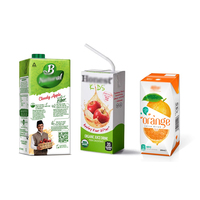 Máquina automática de llenado de cartón de jugo de leche de té, máquina de llenado de cartón aséptico líquido de bebidas
