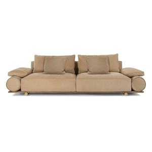 Ensemble de canapés de salon en cuir italien de luxe classique moderne, de haute qualité, DV-DONOVAN ROLL-01-VISIONRIAIRES - Product Image 6