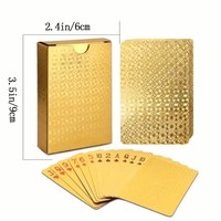 Jeu de cartes de poker plaqué or Dou Dizhu, jeu de cartes classique pour divertissement de table et soirées de réunion