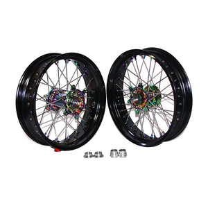 Ruedas Supermoto SX250 accesorios de motocicleta CNC 17 pulgadas <span class=keywords><strong>Super</strong></span> <span class=keywords><strong>Motard</strong></span> OEM cubos de rueda para SX - Product Image 4