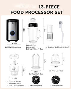 Mixeurs pour milkshakes et smoothies, mixeur électrique portable 400 W, mixeur de comptoir 4 en 1 - Product Image 5