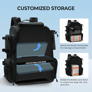 Bait <span class=keywords><strong>Boss</strong></span> Pro Grand <span class=keywords><strong>sac</strong></span> à dos <span class=keywords><strong>de</strong></span> pêche 45L avec porte-canne et 4 boîtes <span class=keywords><strong>de</strong></span> matériel <span class=keywords><strong>de</strong></span> pêche <span class=keywords><strong>Sac</strong></span> <span class=keywords><strong>de</strong></span> rangement décontracté pour équipement <span class=keywords><strong>de</strong></span> pêche - Product Image 5
