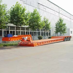 <span class=keywords><strong>Remorque</strong></span> Lowbed 4 essieux <span class=keywords><strong>remorque</strong></span> Lowboy 100 tonnes camion Suspension <span class=keywords><strong>rigide</strong></span> col de cygne détachable Lowbed <span class=keywords><strong>remorque</strong></span> Lowboy avant chaud - Product Image 5