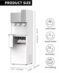Distributore d'acqua con raffreddamento a compressore per fabbricatore di ghiaccio a proiettile rende l'acqua calda fredda e a temperatura ambiente uso commerciale conservazione del ghiaccio - Product Image 4