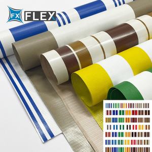 Rouleau de bâche tissée rayée en PVC FLFX, antistatique, imperméable, protégée contre les UV, <span class=keywords><strong>toile</strong></span> d'auvent pour <span class=keywords><strong>terrasse</strong></span>, abri contre la pluie - Product Image 3