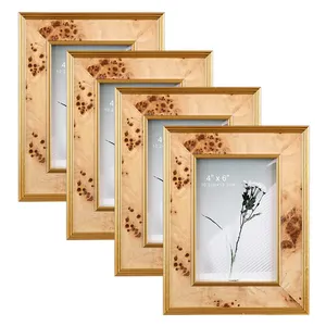 EAGLEGIFTS Wholesale 2024 New Arrival Rustic Wood Grain Country Style 6x4 Inches PS Picture Photo Frames Customize