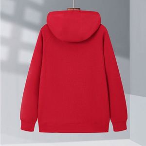 เสื้อฮู้ดดี้คุณภาพดีที่สุด พิมพ์ลายซิลิโคนสีแดง เป็นมิตรกับสิ่งแวดล้อม ระบายอากาศได้ดี เหมาะสำหรับเล่นกีฬา น้ำหนัก 400 กรัม ผลิตจากผ้าฝ้าย 100% พร้อมเชือกผูกปลายโลหะ - Product Image 2