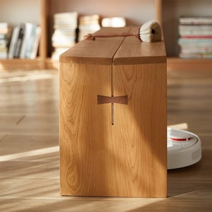 Banco largo de madera maciza de cerezo y roble rojo, muebles duraderos para comedor - Product Image 2