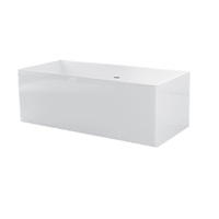 KMRY Baignoire de douche en acrylique autoportante rectangle blanc pur moderne de luxe pour la maison et l'hôtel