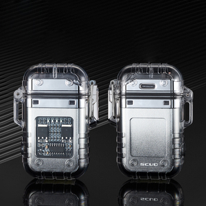 ไฟแช็คพลาสม่าแบบสองหัว  กันน้ำ ใช้แบตเตอรี่ลิเธียมแบบชาร์จได้ พร้อมไฟฉาย LED พกพาสะดวกสำหรับใช้กับเตาแคมป์ปิ้งและจุดไฟ - Product Image 2