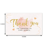 Carte de remerciement promotionnelle pour votre achat, carte de remerciement personnalisée en papier artistique blanc avec dorure à chaud pour les petites entreprises