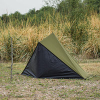 Tente extérieure en toile imperméable quatre saisons pour la randonnée et le camping Tente solo portable en coton Safari