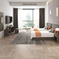 Meubles de chambre d'hôtel modernes et luxueux, personnalisables en style, taille et couleur, adaptés aux hôtels 2 à 5 étoiles et appartements, en bois écologique.