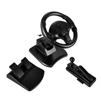 Volant de course gaming C-STAR certifié CE avec moteur de vibration pour PC, pour une console, pour boîtier Smart TV - Connexion filaire