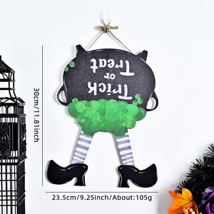 Décoration Suspendue en Bois pour Halloween : Nouveauté Fantôme Festif pour la Maison, Décoration de Porte « Boo » Très Vendue - Product Image 4