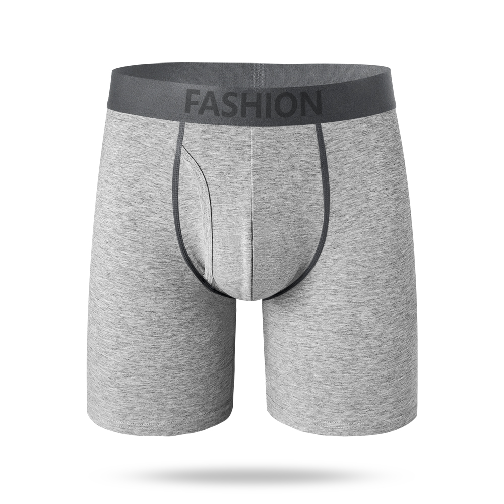 Light Grey--long boxer #Color Stitching