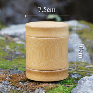 Pot à épices à couvercle en bois pur écologique de taille personnalisée bocaux en bois et en <span class=keywords><strong>bambou</strong></span> boîte à thé accessoires pour café et thé - Product Image 2