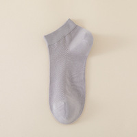Chaussettes courtes en coton jetables couleur unie avec logo personnalisé, respirantes et confortables, en maille, collection automne – Offre spéciale