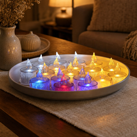 Bougies chauffe-plat LED sans flamme, multicolores, électriques à brancher, décoratives pour mariages, Diwali, Noël, fêtes et maison